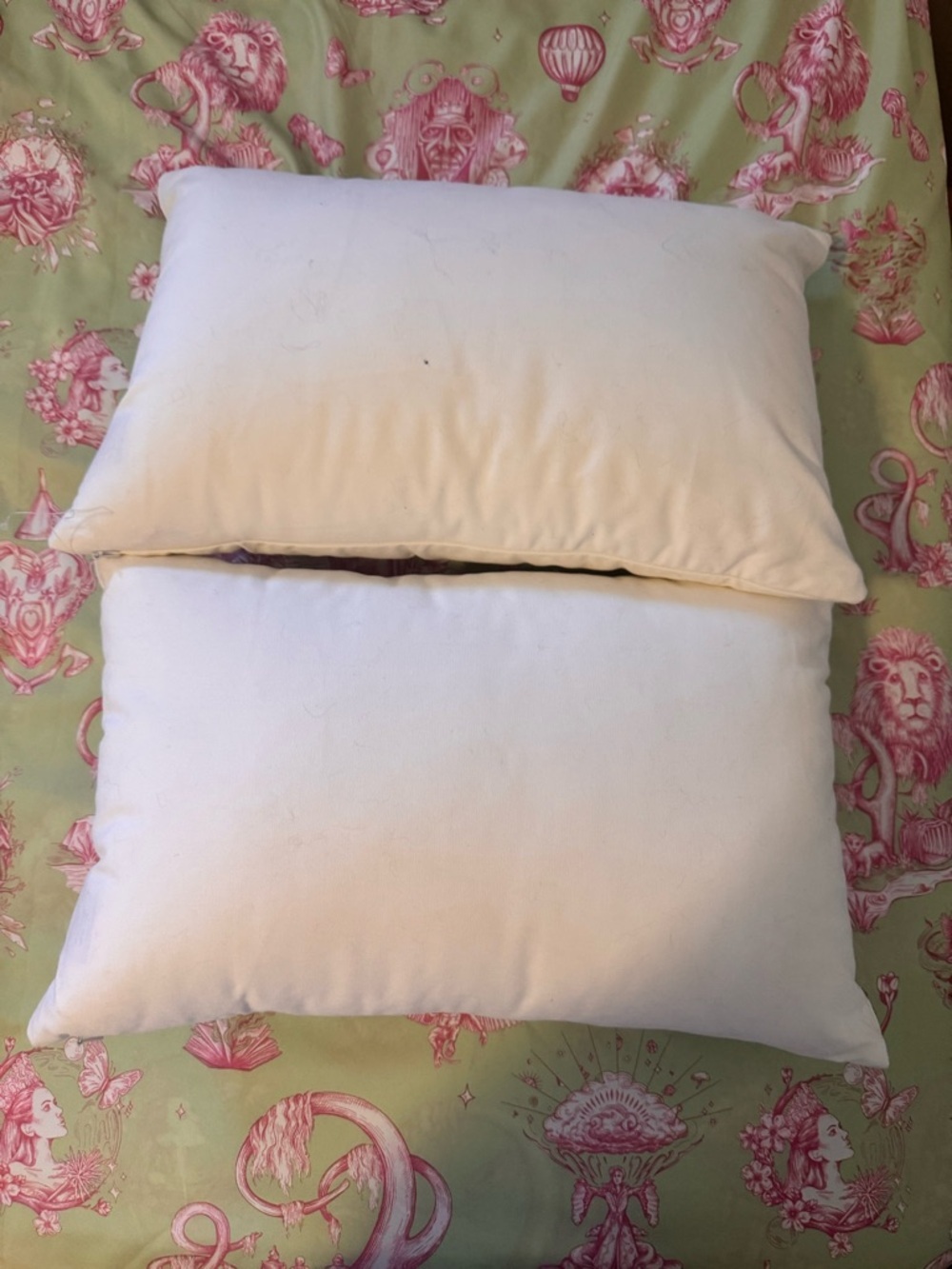 NWOT Mr. and Mrs. Embroidered White Decorative Pillow Set - Picture 2 of 2